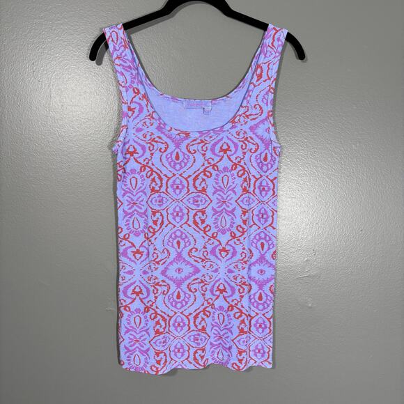 Fresh Produce Women's Purple Patterned Scoop Neck Tank - Size Small - Gorpcore - Picture 1 of 6
